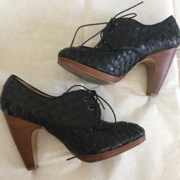 Urban Outfitters Shoes - Black loafer style heels from urban outfitters